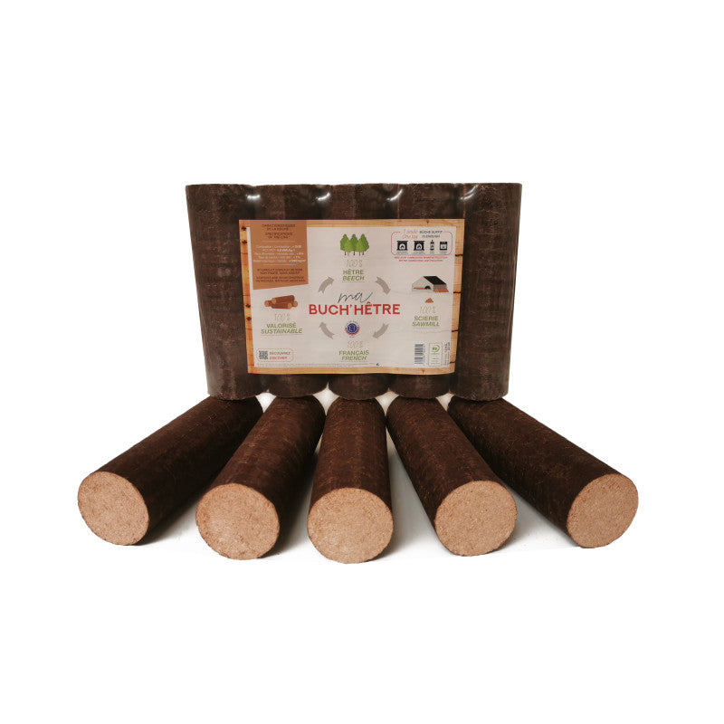 Geperste boomstammen 100% beukenhout - pallet van 1040 kg