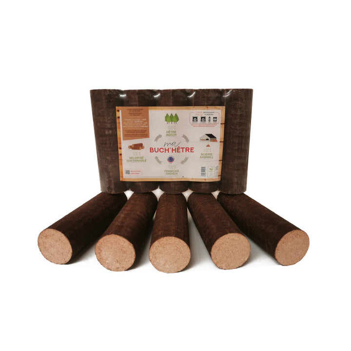 Geperste boomstammen 100% beukenhout - pallet van 1040 kg