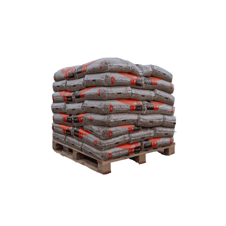 Halve pallet Crépito houtpellets in zakken