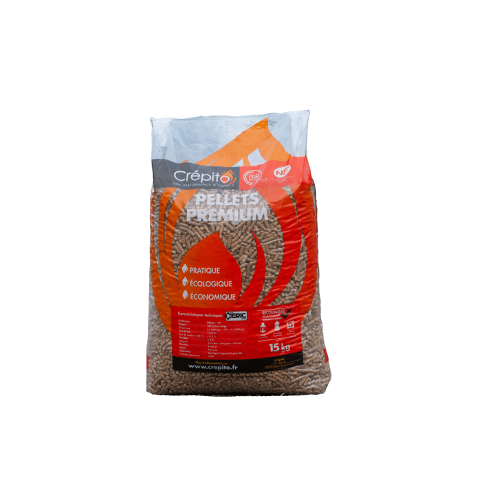 Crépito houtpellets (pallet van 72 zakken - 1080 kg)